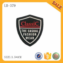 LB379 Etiqueta de la ropa del silicón 3d de la alta calidad, venta al por mayor de encargo de la etiqueta de la insignia del silicón